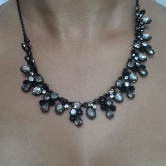 New rhistone necklace black beautiful New holidays - Picture 1 of 7